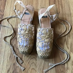 Stuart Weitzman Lace Up Espadrilles